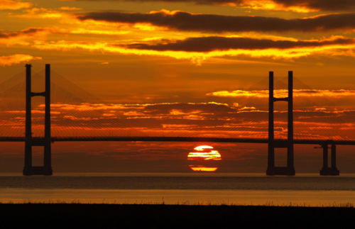 Sunset over Second severn Crossing